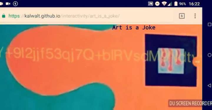 Art is a joke abstract painting with augmented reality by Walter Perdan, kalwalt