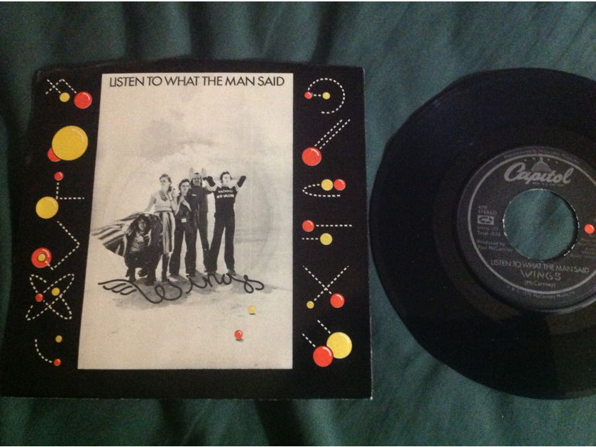 Wings(Paul McCartney) - Listen To What The Man Said 45 With Sleeve