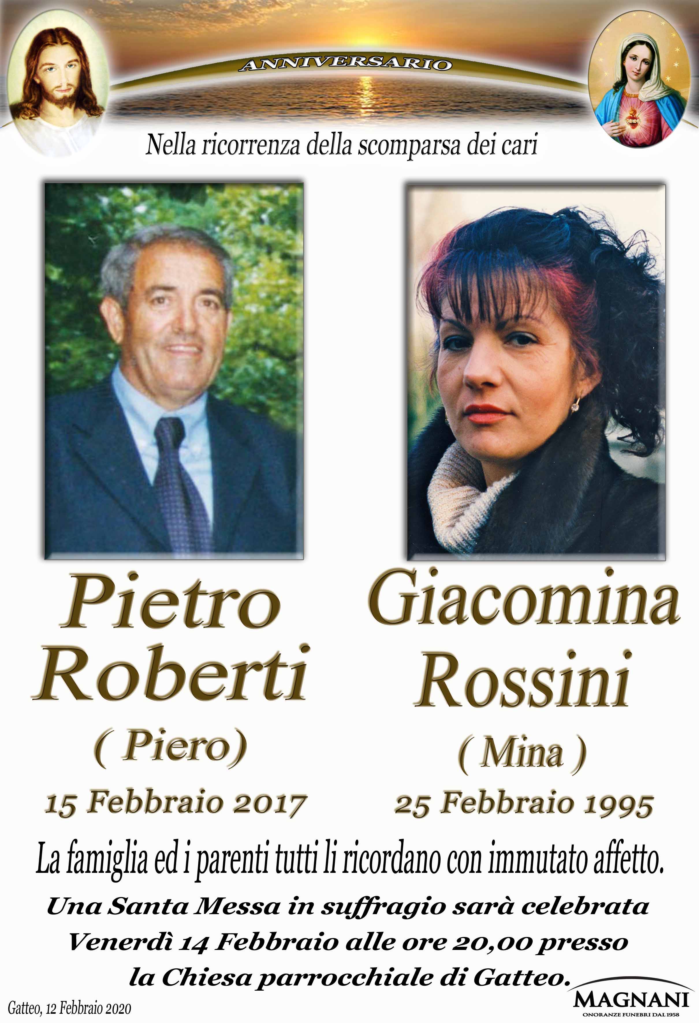 Coniugi Pietro Roberti e Giacomina Rossini