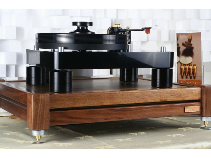 Core Audio Designs Model "A" CLD STD. v.2 Lead filled amp stand. Solid walnut, natural maple, or Maple with Cherry stain.