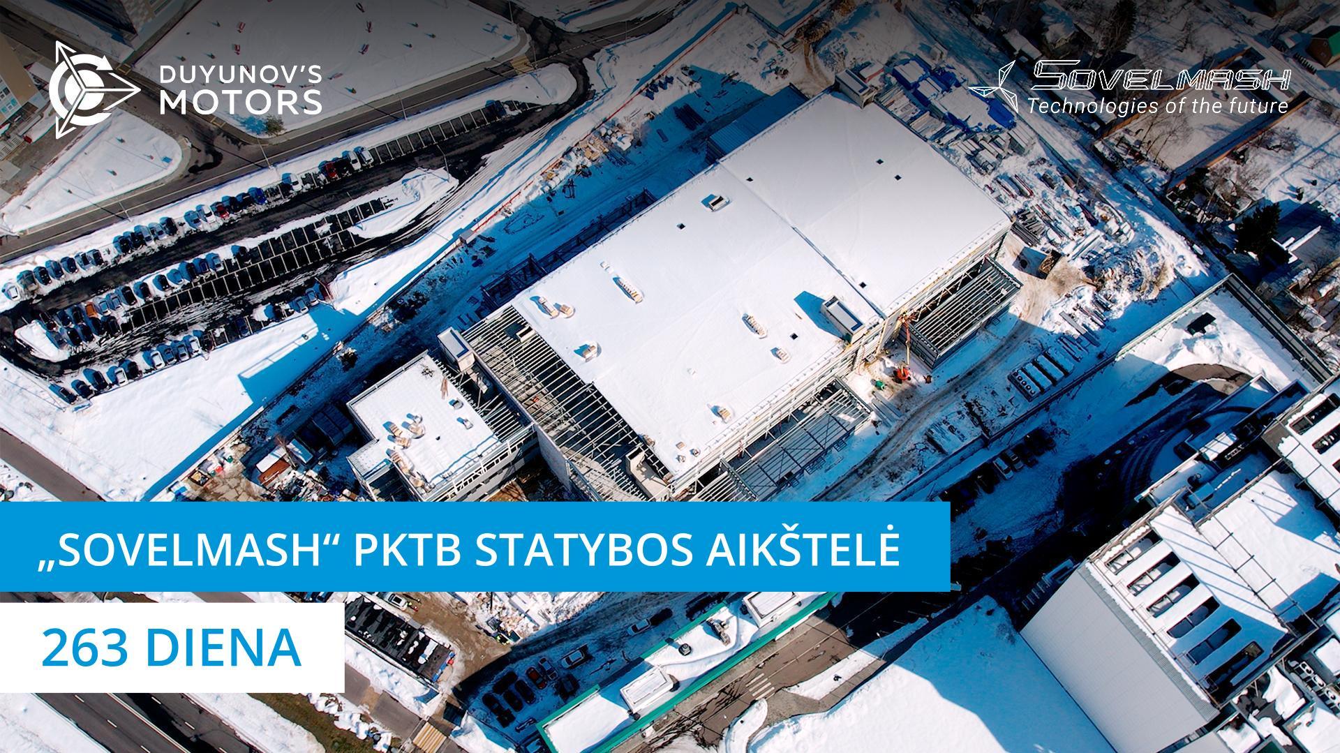 „Sovelmash“ PKTB statyba: naujas darbų etapas – langų montavimas