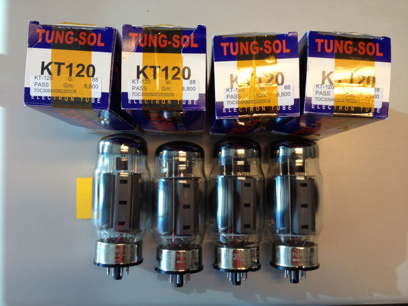 Tung Sol KT 120 Matched Quad of KT-120 tubes (Cryoed)