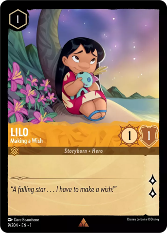 Lilo card from Disney's Lorcana: The First Chapter.