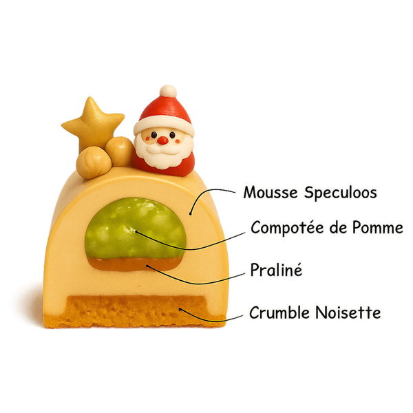 buche-de-noel-mousse-speculoos-pomme