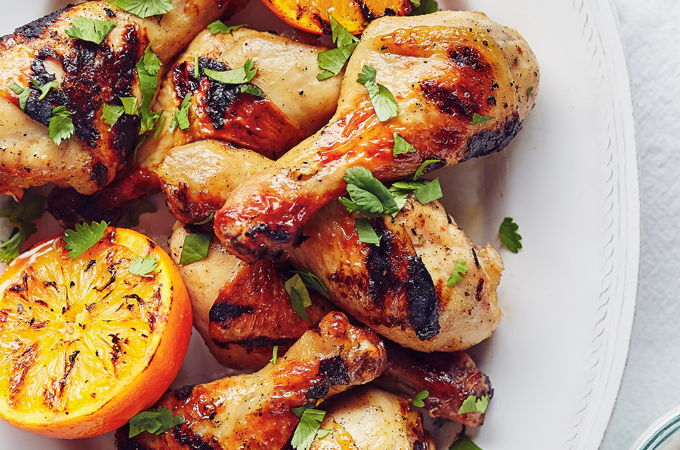 Chicken Drumsticks with Orange and Beer
