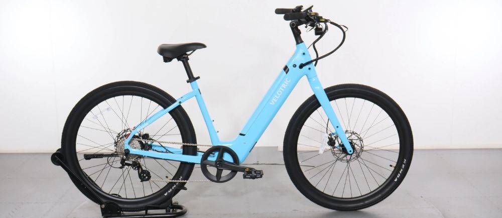 Velotric breeze on a stand