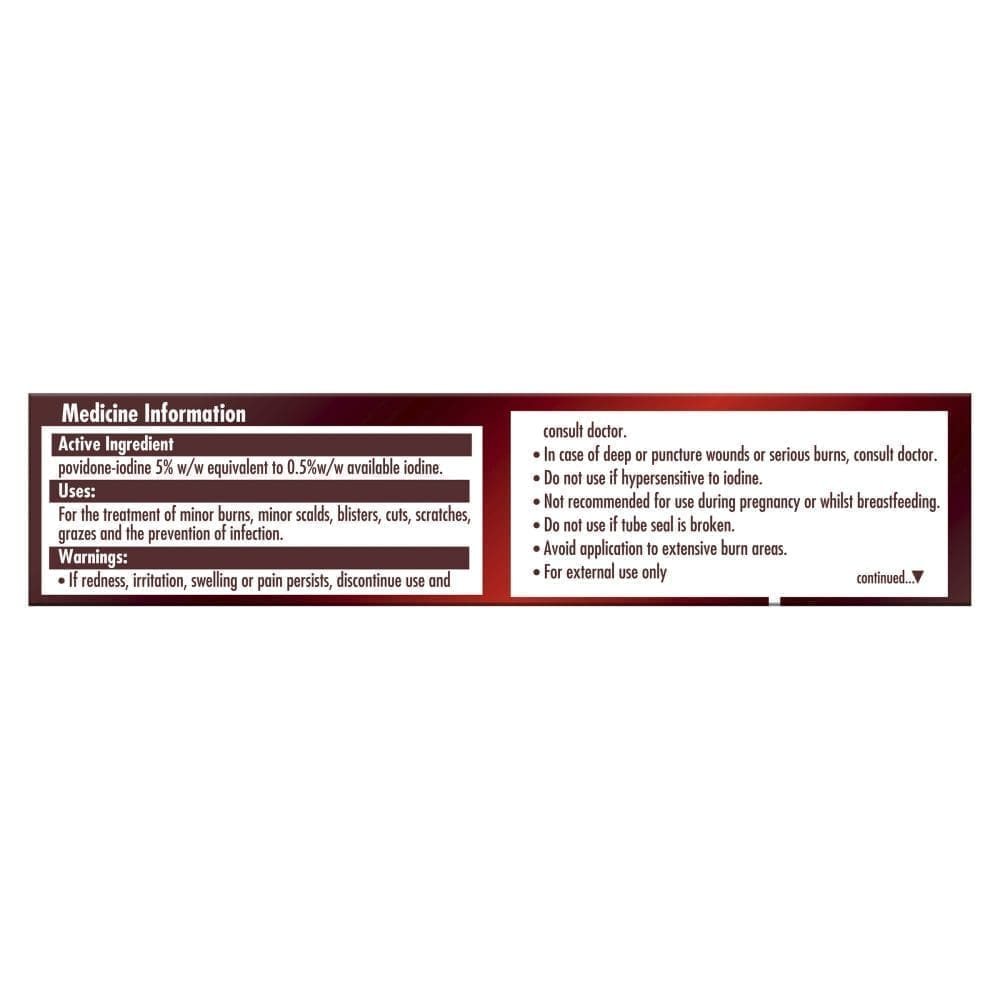 Betadine Antiseptic First Aid Cream 20G - Image 2