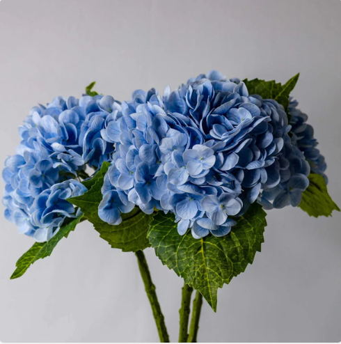 Blue Real Touch Hydrangea - Realistic Artificial Flowers - Image 2