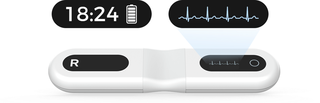 wellue 24-hour ecg recorder with screen