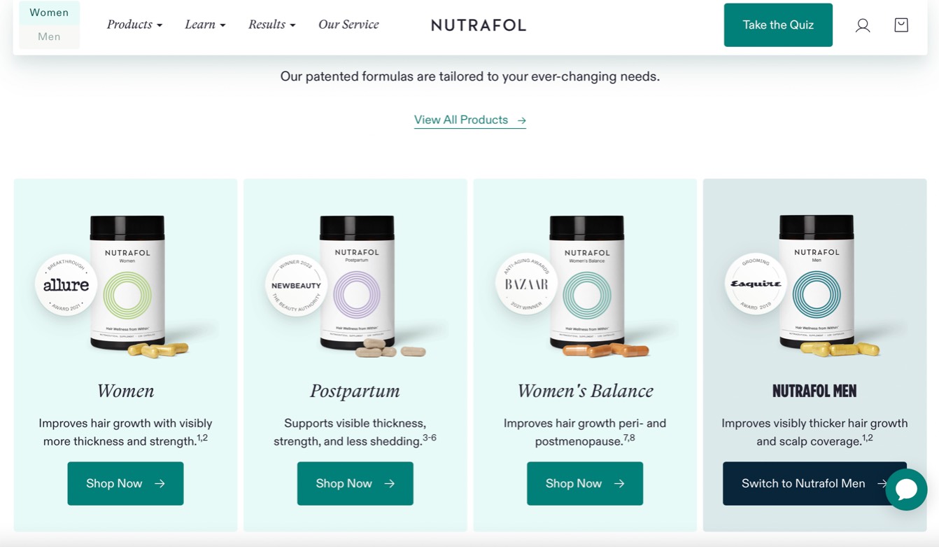 Nutrafol product / service