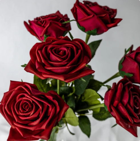 Red Natural Real Touch Rose - Realistic Artificial Flowers - Image 4