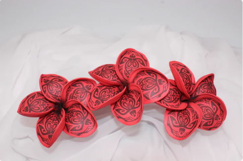 Red Turtle Frangipani Real Touch (6 Pack) - Realistic Artificial Flowers - Image 5