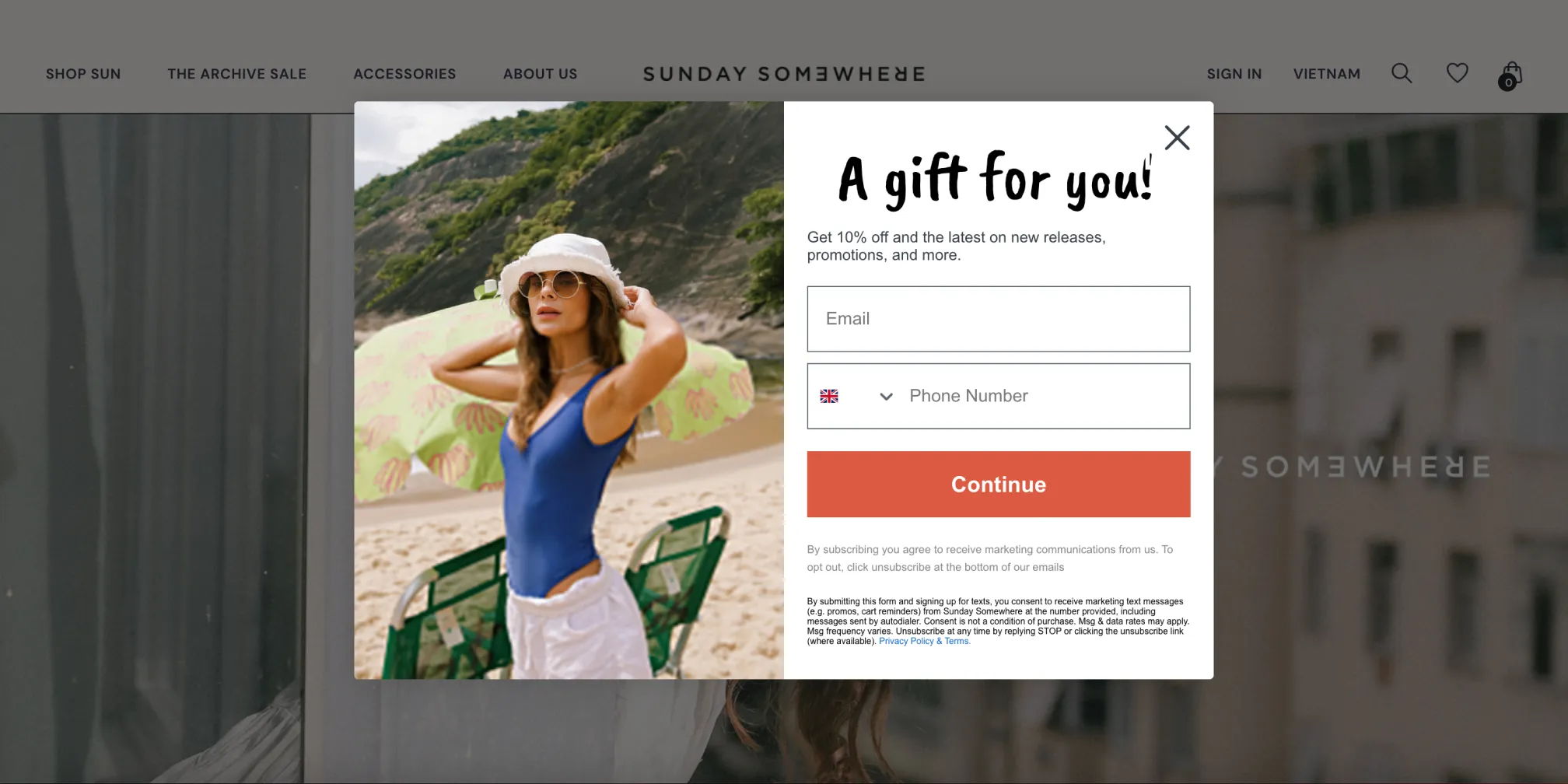 Shopify newsletter signup form