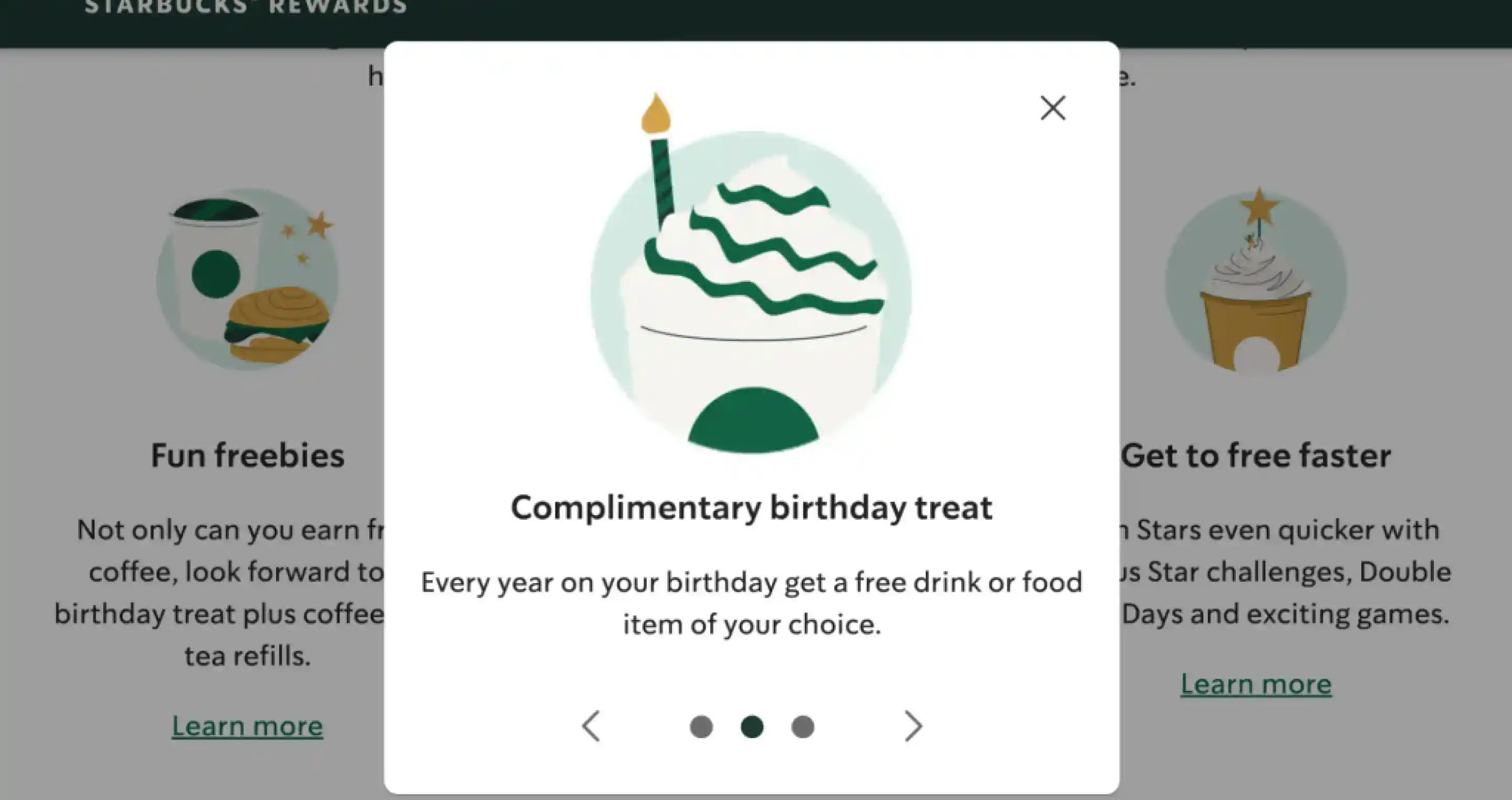 free gifts as complimentary birthday treat