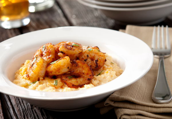 Photo of Mardi Gras Gulf Shrimp and Smoked Cheddar Grits 