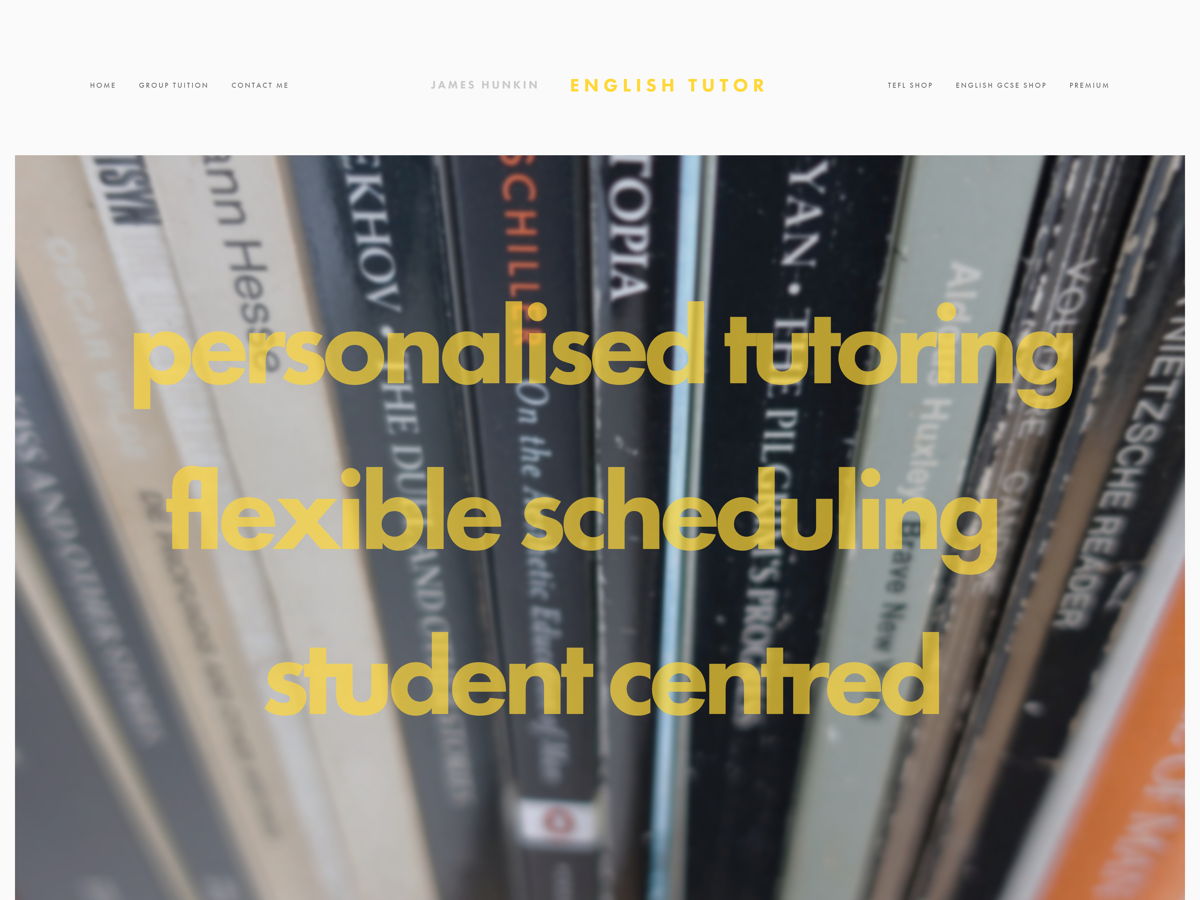 Screenshot of James Hunkin, from the teacher & educator websites collection.
