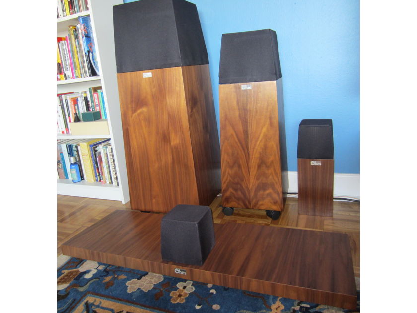 Ohm Acoustics Super Walsh Dolby 7.1 System 3 pairs of speakers plus one center channel speaker
