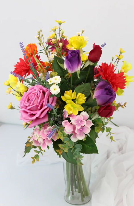 Garden Flower Arrangement - Realistic Artificial Flowers