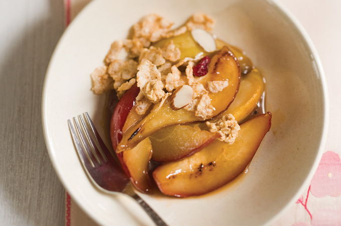 Poires caramélisées au sirop d'érable