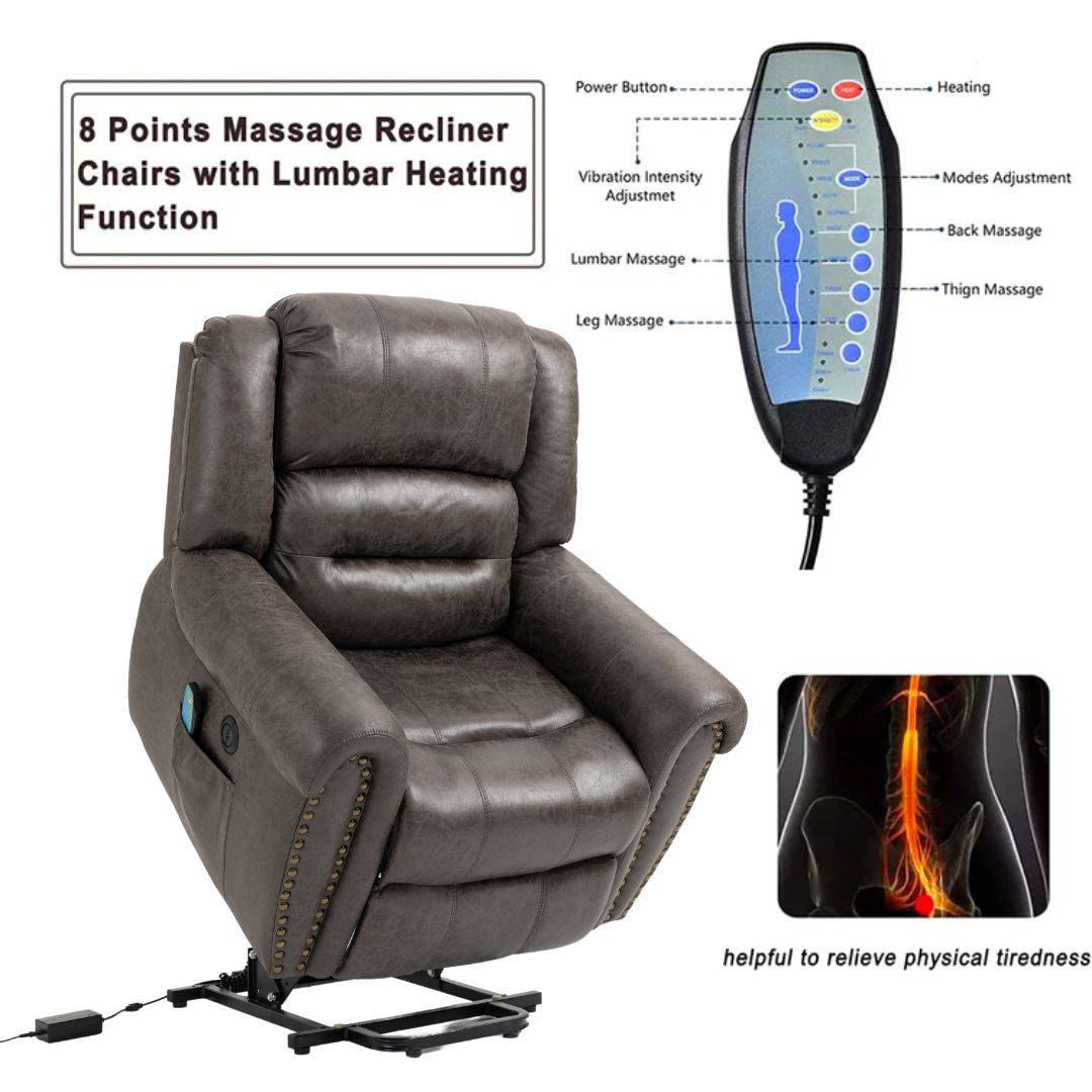Edward Creation This lift chair has it all! It reclines, provides lumbar support, and has a built-in heat massager.