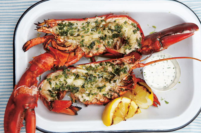 Homard grillé aux herbes