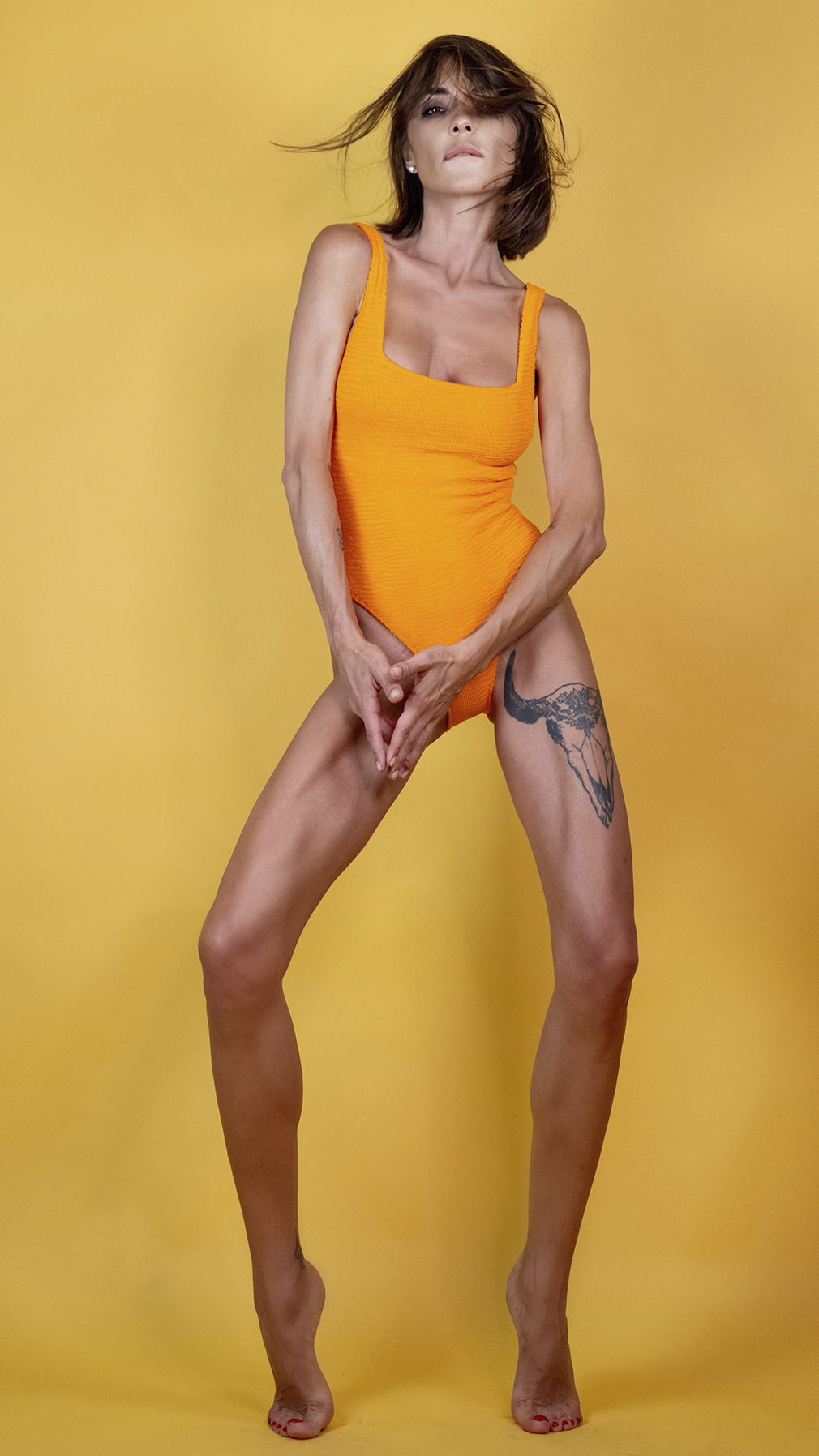 Clockwork orange swim suit