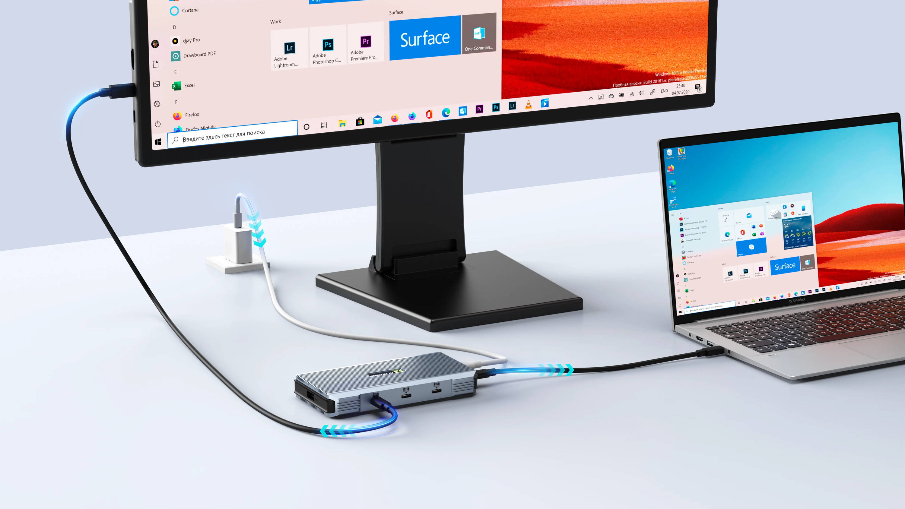 UStand Air S1 - Floating Stacked Portable Monitor Stand for Flexible Dual-Screen Setup