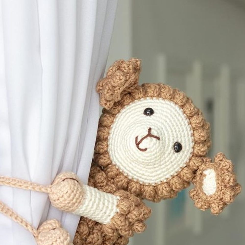 Sheep Curtain Holder Crochet Pattern