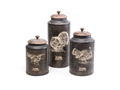Darby Metal Canisters - Set of Three with Turkey Artwork