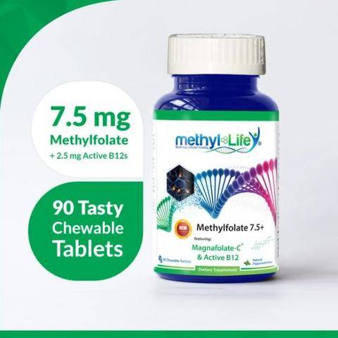 7.5 mg Methylfolate + 2.5  mg Active B12's supplement for sale