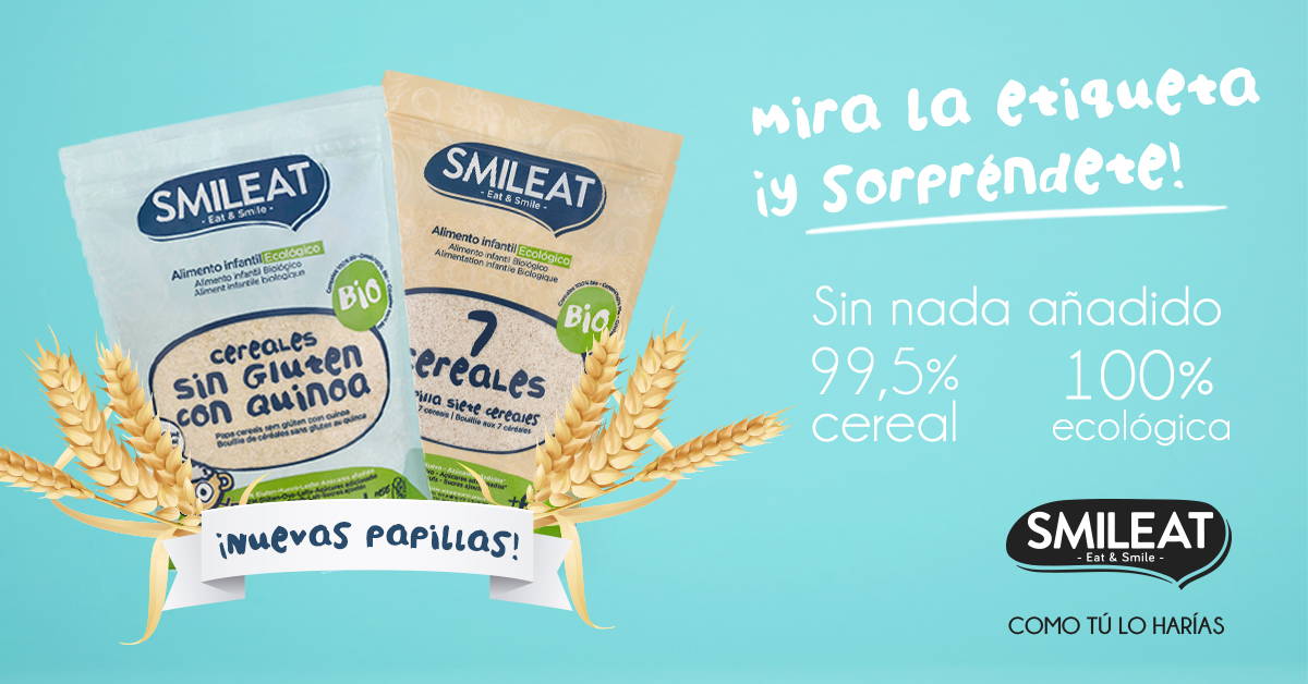 Papilla de 7 cereales bio Smileat 200 gramos en Biosano