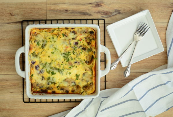 Photo of *NEW* Crustless Spinach, Mushroom and Gruyere Quiche