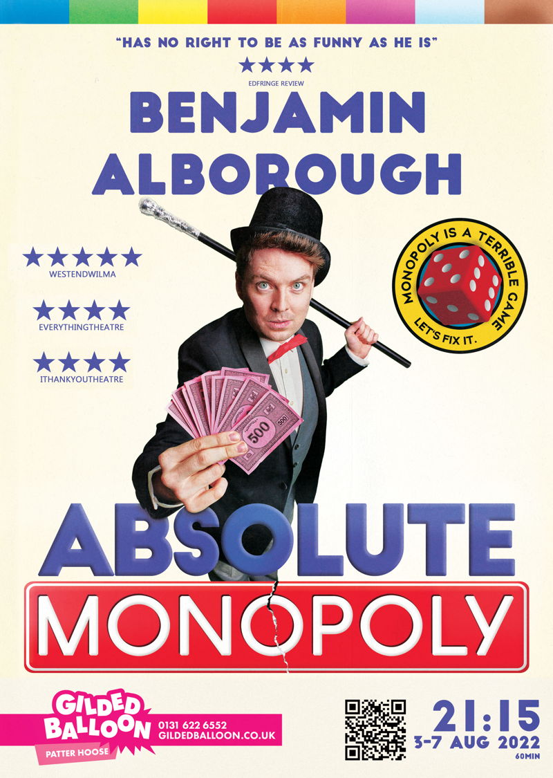 The poster for Benjamin Alborough: Absolute Monopoly
