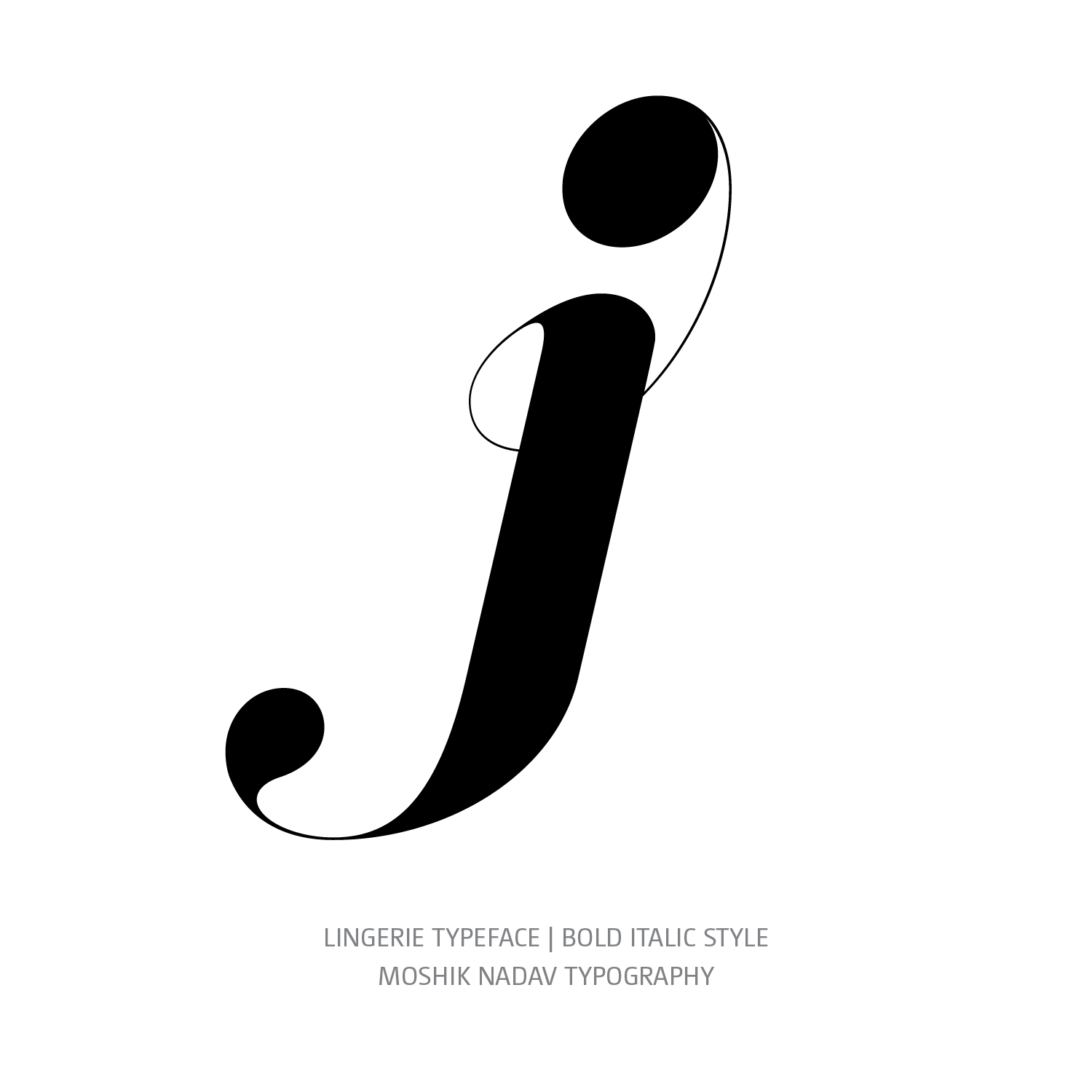 Lingerie Typeface Bold Italic j