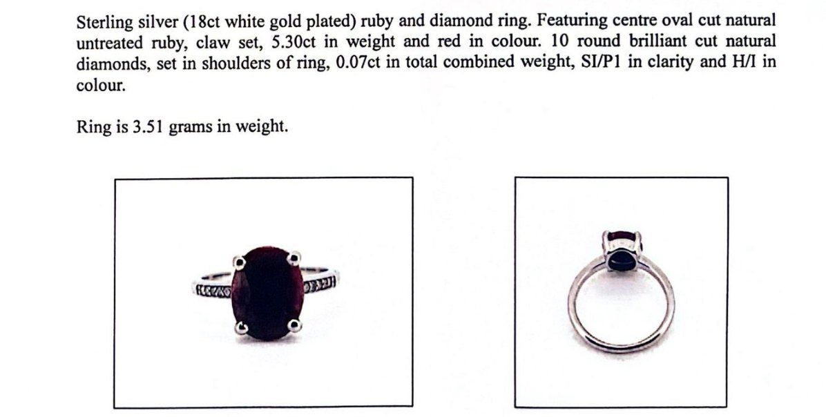 Natural Ruby & Diamond Ring (5.30ct)