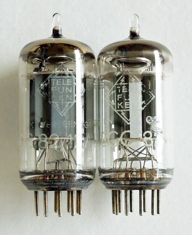 Telefunken 12AU7 Smooth Plate Pair Nice Tubes