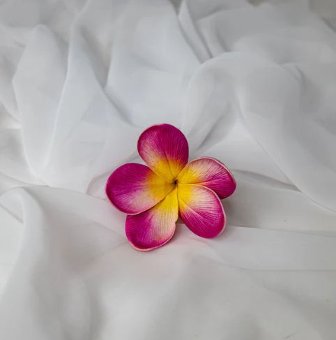 Orchid Frangipani Flowerhead ( 6 Pack )- Realistic Artificial Flowers - Image 2