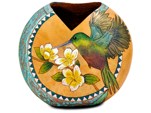 Hummingbird V-Cut Canteen Vase