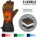 Bousty Premium Waterproof Snowproof Heated Gloves for men and women, Electric Heated Gloves, Heated Rechargeable Gloves USB Heated Gloves.