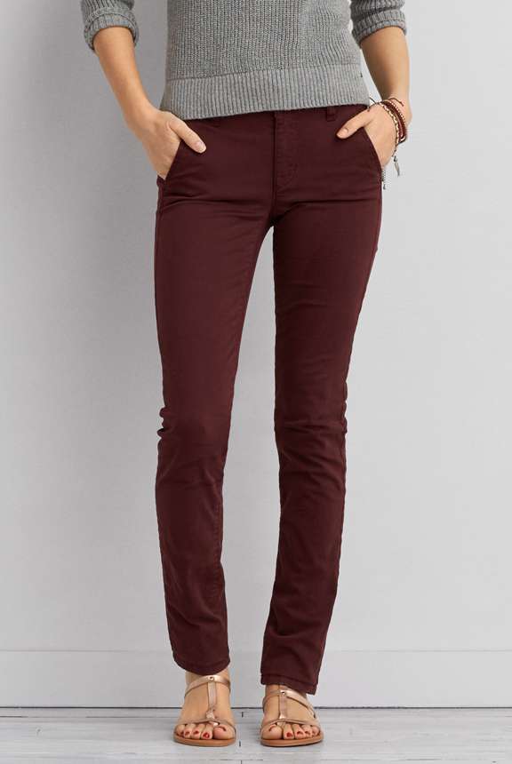 american eagle red jeans