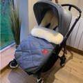 grey kaiser natura fitted inside bugaboo bee pram