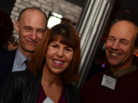 At the Cognito holiday party in Manhattan with Jed Horowitz of Thomson Reuters and Charles Paikert of Registered Rep.