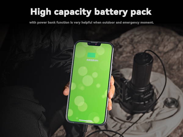 Lampe torche rechargeable multifonctionnelle