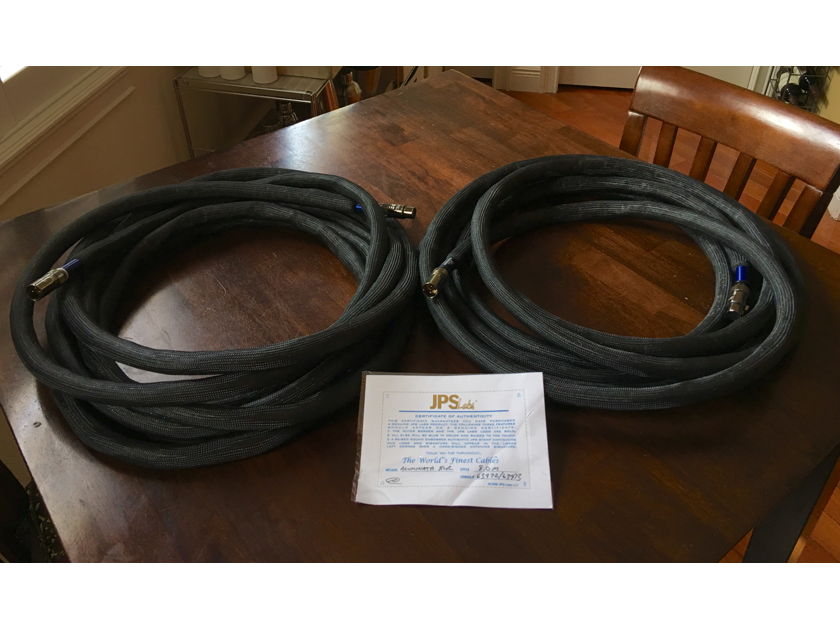 JPS Labs Aluminata  XLR Interconnects 8 METER pair State of The Art Cables