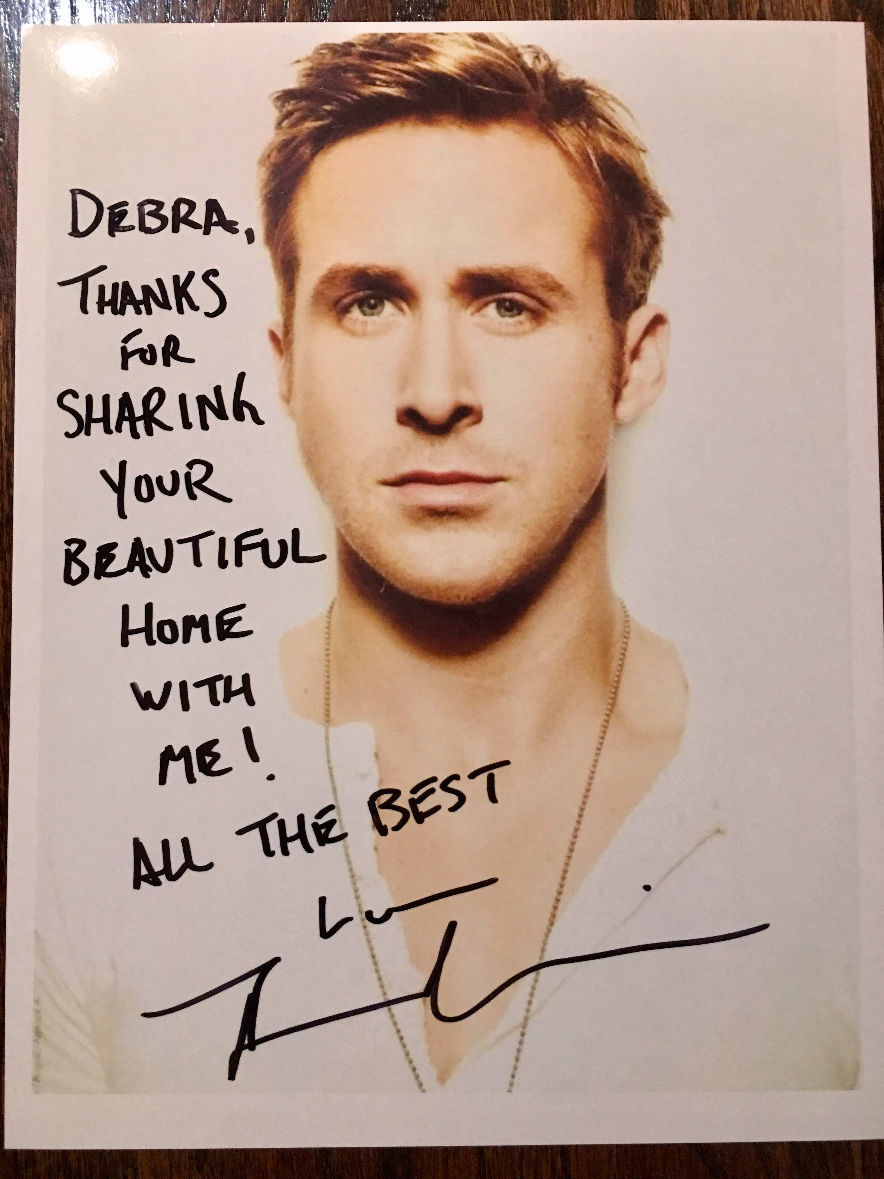 A Thank You from Ryan Gosling