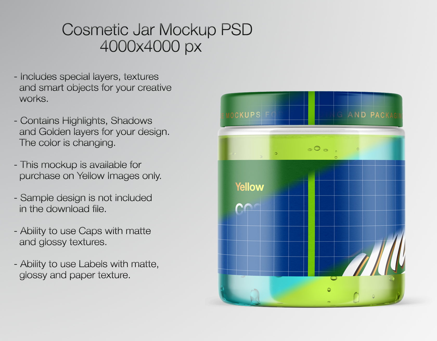 Download Cosmetic Jar Dieline Design Branding Packaging Inspiration PSD Mockup Templates