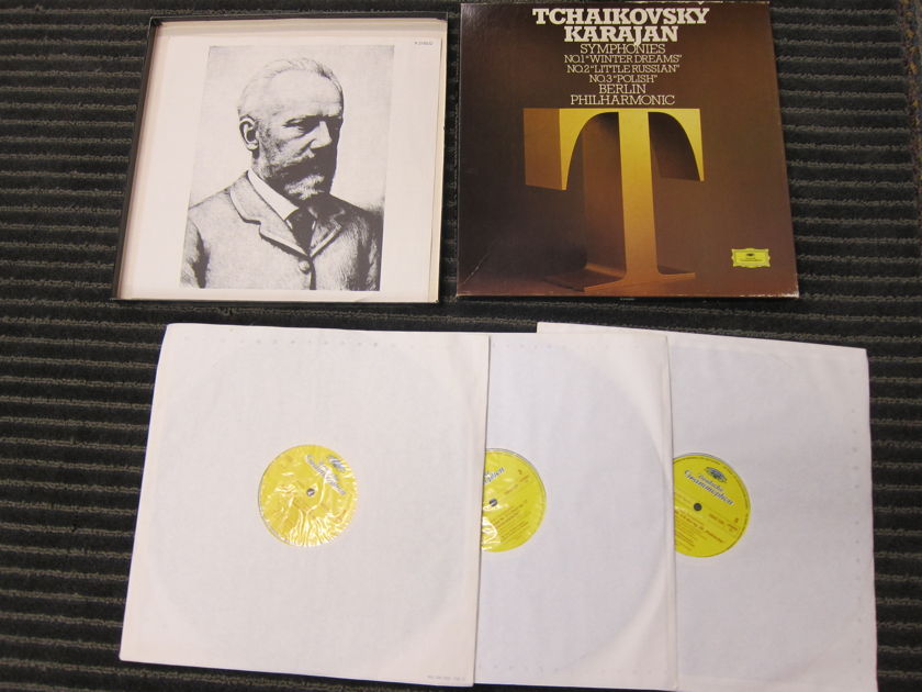 1979 DG R215032 3LP Set - Tchaikovsky Karajan, Symphonies 1/2/3, Berlin Philharmonic, Vinyl NM, Ex Sound Germany