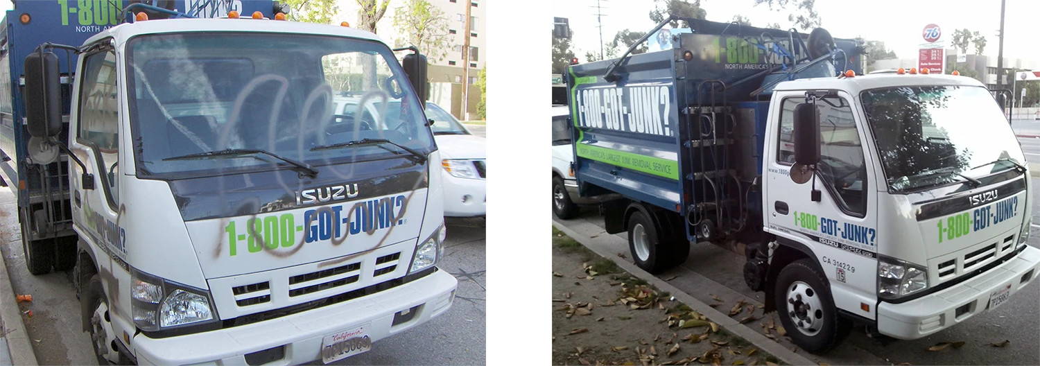 remove graffiti from automobiles, vehicles and equipment