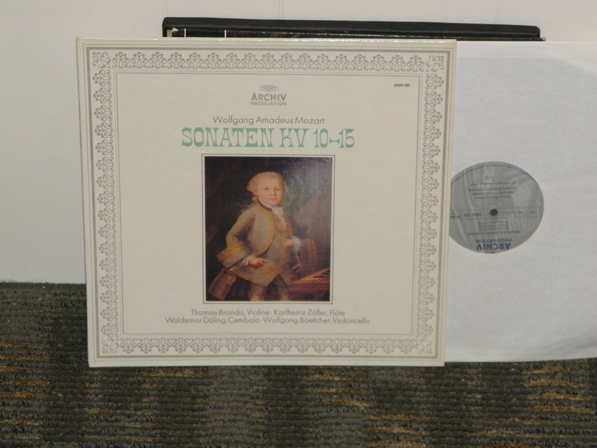 Brandis/Zoller/Doling/Boettcher - Mozart "Sonaten KV 10-15" Archiv 2633 135 Silver Foil labels  German import