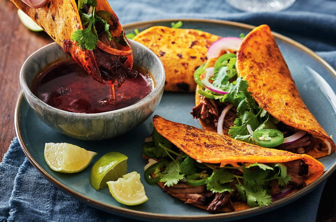 Braised Beef and Cheese Tacos (<i>Quesabirria</i>)